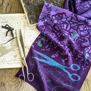 scarf: scissors - purple